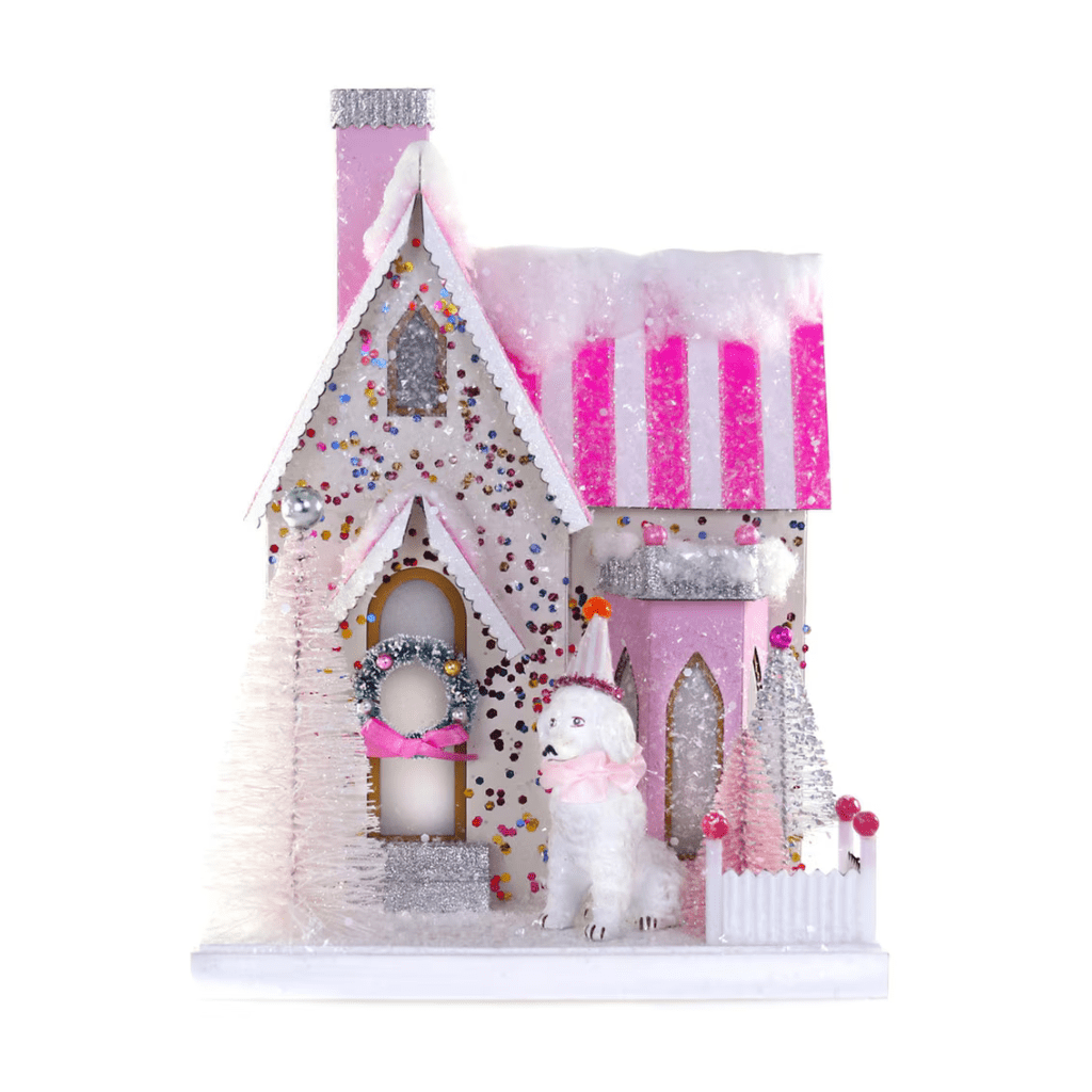 Poodle Palace Christmas Decoration, 12.5 in
