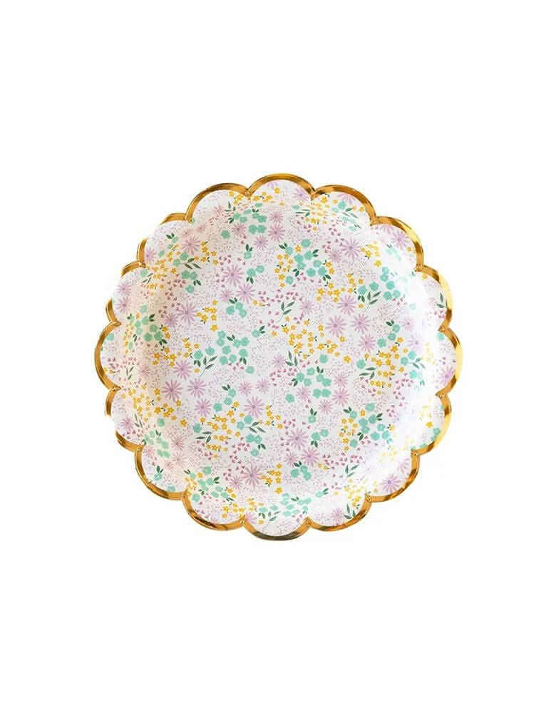 Ditsy Floral Round Scallop Plates – 7